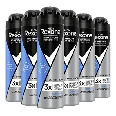 Abbildung von 6x Rexona Men Deospray Maximum Protection Cobalt Dry 150 ml