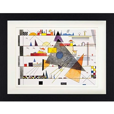 Abbildung von 1art1 Wassily Kandinsky Poster Horizontale, 1924 Gerahmtes Bild Mit Edlem Passepartout Wand Bilder Im Bilderrahmen 40x30 cm