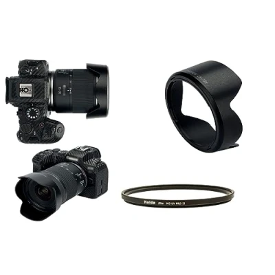 Abbildung von Sparset für Canon RF 15 30mm f4.5 6.3 is STM Sonnenblende Profox LH 73E und Haida Slim Pro II MC UV Schutzfilter