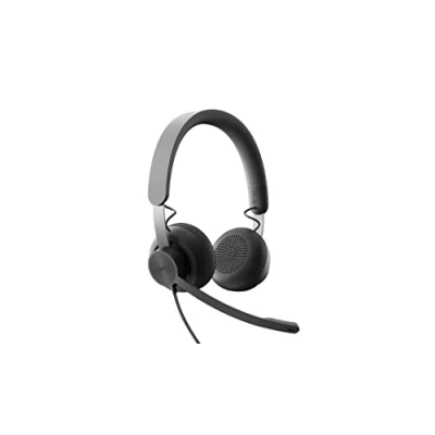Abbildung von Logitech Zone Wired Headset, MS Teams zertifiziert, USB Anschluss, Rauschunterdrückung, kabelgebunden, graphit