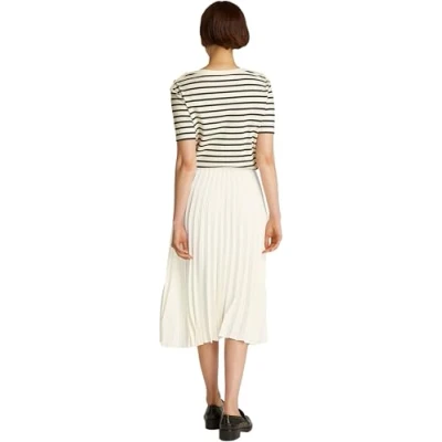 Abbildung von Tommy Hilfiger Fluid Pleated PULL ON MIDI Skirt Alinienrock, Damen, Größe: 44, Ivory petal
