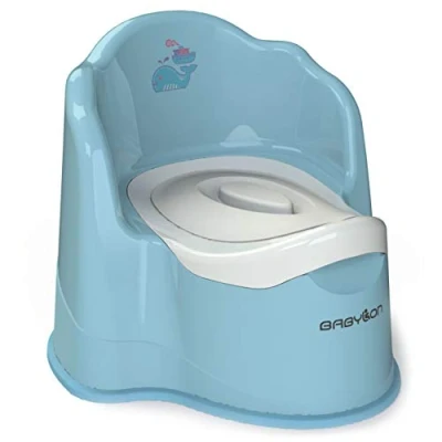 Abbildung von BABYLON Kinder Töpfchen mit Deckel Royal, Toiletten Herausnehmbarer Schüssel, Groß Klo, Nachttopf für Kinder/WC Sitz Topf, Jungen/Mädchen Kindertöpfchen ab 1 Jahr, Baby Zubehör Blau
