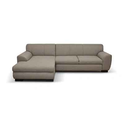 Abbildung von DOMO. collection Ecksofa Nika, Sofa in L Form, Eckgarnitur, moderne Polsterecke, Eckcouch, 277 x 156 78 cm (BxTxH), braun