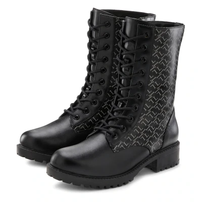 Abbildung von LASCANA Stiefelette mit modischem Druck, Stiefel, Boots VEGAN