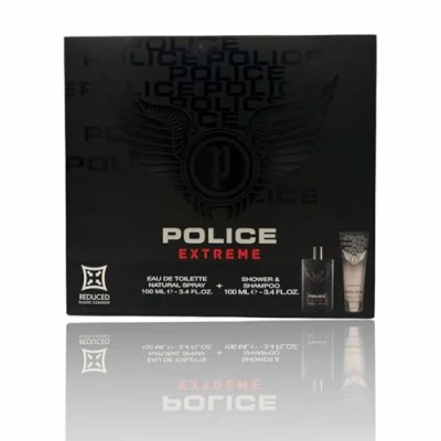 Abbildung von Police Geschenkset für Herren, Eau De Toilette, Spray 100 ml + Dusch Shampoo (Set, Extreme)