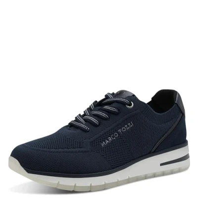 Abbildung von MARCO TOZZI Damen Sneaker flach Sportlich Bequem, Blau (Navy Comb), 41 EU
