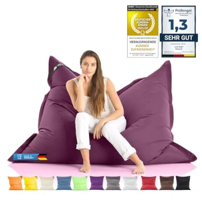 Abbildung von LazyBag Sitzsack Indoor &amp; Outdoor XXL Riesensitzsack (Sitzkissen Bean Bag, Nylon Bezug), 180 x 140 cm