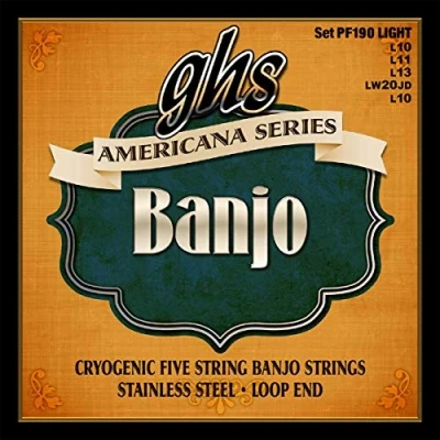Abbildung von GHS Americana Series PF190 Banjo 5 String Set, Light