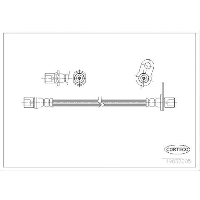 Abbildung von CORTECO 19032205 Bremsschläuche Hinterachse rechts 356 TOYOTA: Carina E Limousine, Sportswagon