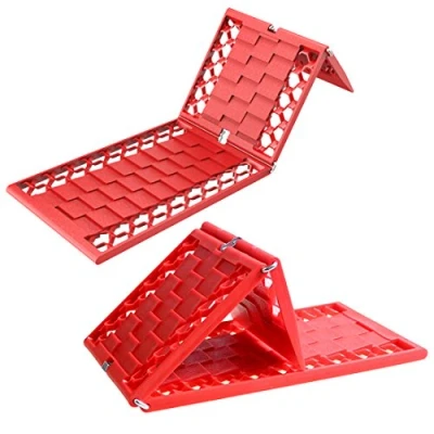 Abbildung von WawaAuto Anfahrhilfe faltbar Set mit 2 Stück, bei Schnee, EIS oder Matsch Grippmatte Traktionsmatte, 55 x 17 cm
