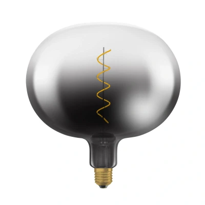 Abbildung von OSRAM Vintage 1906 Big Globe ist eine warmweiße LED Lampe mit Filament in klassischer Ballform. Sie bietet 4.5 W für 150 lm, E27 Fassung, Smoke Design, 220 mm Durchmesser, CRI 80, 1800 K.