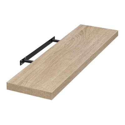 Abbildung von EUGAD Wandregal Wandboard Buchregal Hängeregal DVD CD Regal Holz Board 120cm Eiche 0120QJ
