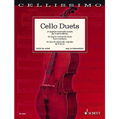 Abbildung von Cello Duets: 34 originale Violoncello Duette aus 5 Jahrhunderten. 2 Violoncello. Spielpartitur. (Cellissimo)