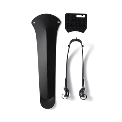 Abbildung von Ass Savers Win Wing 2 Road Stealth, Hinterradschutzblech für Gravel Bikes mit schwarzem Querlenker, Reifenbreiten bis zu 35 mm, Ultraleicht, zum Anklippen, einfache Installation und Entfernung,