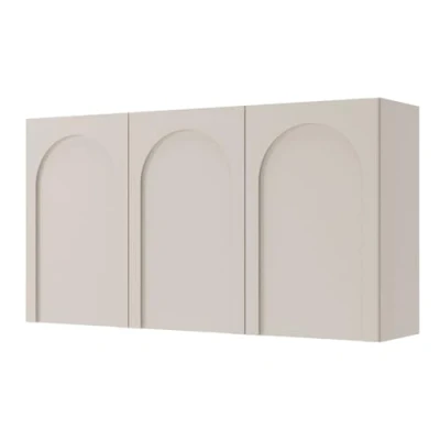 Abbildung von Selsey Sideboard ARKADIA, 3 türig mit gefrästen Fronten, greige 150 cm