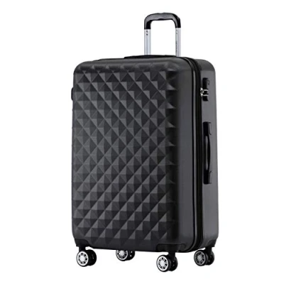 Abbildung von BEIBYE Zwillingsrollen 2066 Hartschale Trolley Koffer Reisekoffer Gepäck M L XL Set (Schwarz, XL)