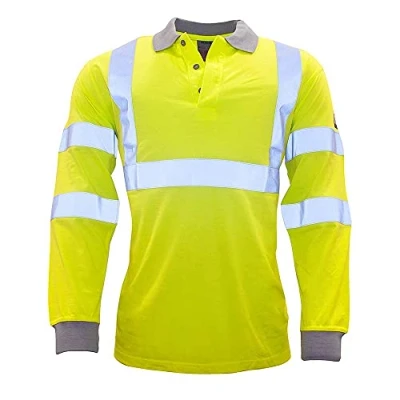 Abbildung von PORTWEST FR77 Modaflame Hi Vis El polo, color Amarillo, talla XL