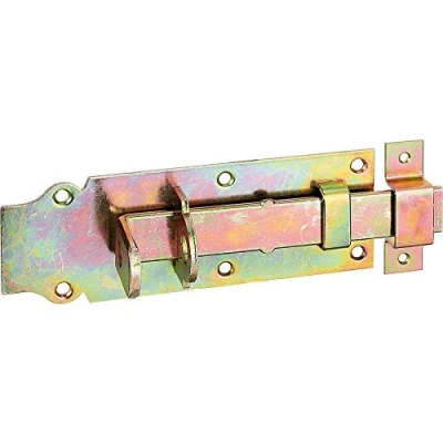 Abbildung von Alberts 116774 Schlossriegel gerade, mit flachem Griff und befestigter Schlaufe galvanisch verzinkt, dickschichtpassiviert Platte 140 x 52 mm