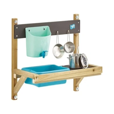 Abbildung von TP Toys Early Fun Playhouse Accessory FSC Bolt on Mud Kitchen Attachment für EIN Spielhaus enthält Wasser Butt, Splash Wanne, Töpfe, Mischen Schneebesen Messy Play, Holzfarben