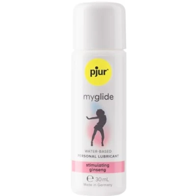 Abbildung von pjur myglide Gleitgel auf Wasserbasis mit Ginseng zur Stimulation für die Frau ein prickelndes Sexerlebnis (30ml)