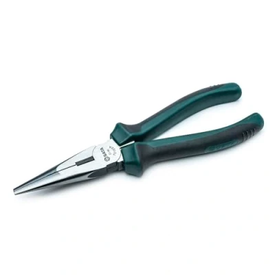 Abbildung von SATA ST70102AST, Flachrundzange mit Schneidkante 210 mm/8 inch rutschfestem TPE Griff und Körper aus Chrom Nickel Stahl für hohe Belastbarkeit