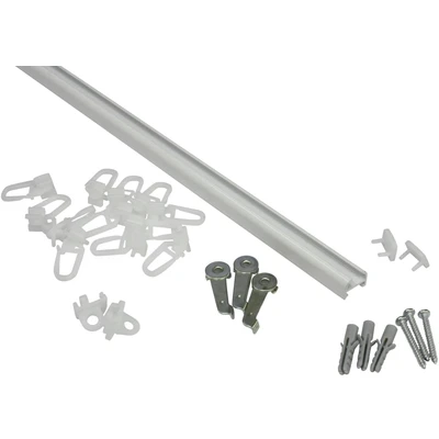 Abbildung von Gardinenschiene Aluminiumschiene, GARDINIA, Ø 13 mm, 1 läufig, kürzbar, Aluminium, läufig