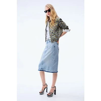 Abbildung von JOOP! Jeans ROMY Jeansrock, Damen, Größe: Large, Pastel blue