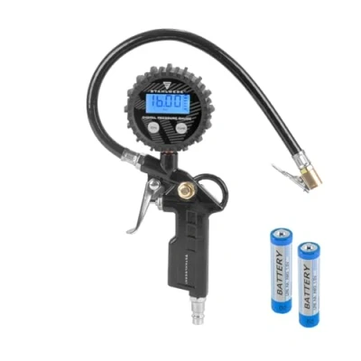 Abbildung von STAHLWERK Reifenfüllmessgerät Digitale Druckluft Reifenfüllpistole DRD 16 ST, Reifenfüller mit digitalem Manometer, Messbereich 0 Bar