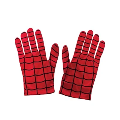 Abbildung von Metamorph Kostüm Spider Man Handschuhe, Rote Stoffhandschuhe im Look des Spidey Superhelden