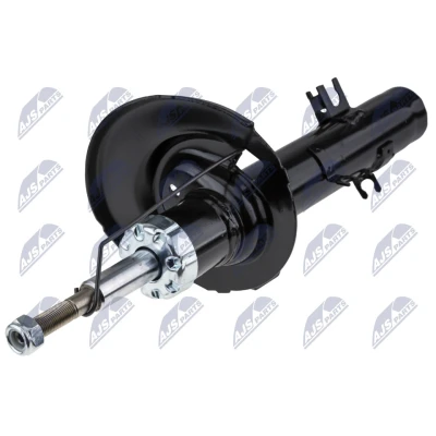 Abbildung von NTY A PE 012 Stoßdämpfer Vorderachse rechts Gasdruck Federbein oben Stift PEUGEOT: 208 I Schrägheck (CA_, CC_) 1.6, 1.2 VTI 82, 1.6 BlueHDi 120