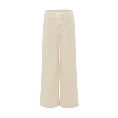 Abbildung von Opus WIDE LEG Mileni Track Stoffhose, Damen, Größe: 40, Soft cream