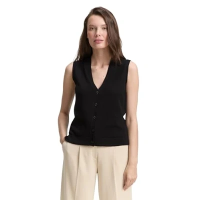 Abbildung von TOM Tailor MIT Knopfleiste Strickjacke, Damen, Größe: XXL, Deep black