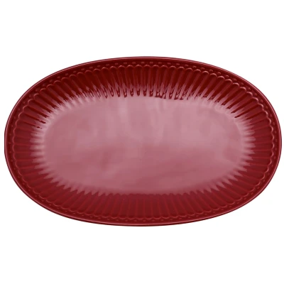 Abbildung von Greengate Alice Teller oval claret red 23 cm