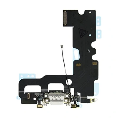 Abbildung von OnlyTech Ladebuchse Dock Anschluss mit Flex Antenne, Mikrofon, Kopfhöreranschluss und kompatibel iPhone 7 Weiß