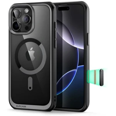 Abbildung von SupCase für iPhone 16 Pro Hülle 6.3&#039;&#039; Kompatibel mit MagSafe Slim Handyhülle Dünn Case Durchsichtig Schutzhülle Backcover [Unicorn Beetle Mag] Handy 2024 (Schwarz)