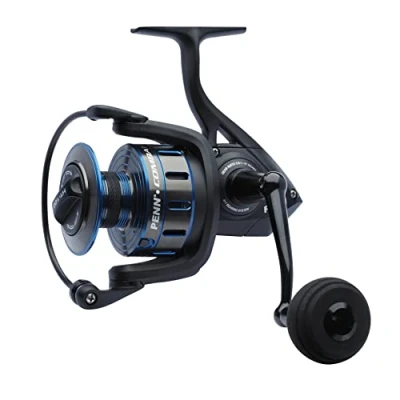 Abbildung von PENN Combat III Angelrolle Spinnrollen Meeresangeln Vielseitige Rolle für Boot Kajak Ufer Spinning Jiggen Surfen und Allround Einsatz Unisex Schwarz Blau 6000