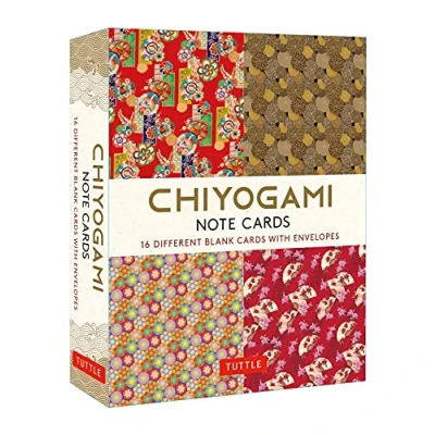 Abbildung von Chiyogami Japanese, 16 Note Cards: Different Blank Cards With 17 Patterned Envelopes in a Keepsake Box!