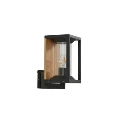 Abbildung von Lucande Außenwandleuchte Candina, schwarz, Aluminium, IP65