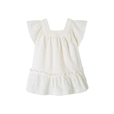 Abbildung von Vertbaudet Festliches Baby Kleid mit Stickereien wollweiß 68