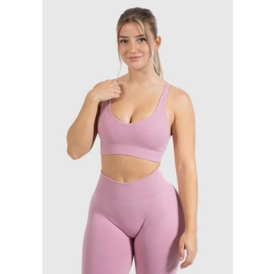 Abbildung von Smilodox Cetrina Scrunch Sportbh mit leichter Stützkraft, Damen, Größe: Medium, Rosa