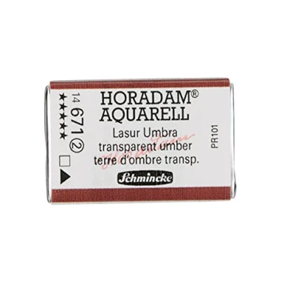 Abbildung von Schmincke HORADAM® AQUARELL feinste Künstler Aquarellfarben, 671 Lasur Umbra, 14 043, 1/1 Näpfchen
