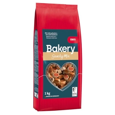 Abbildung von MERA Bakery Snacky Mix, Hundeleckerli für Training oder als Snack, Leckereien Hunde aus natürlichen Zutaten, schonend gebackene Hundekekse, 1kg