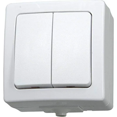 Abbildung von Kopp Nautic Serienschalter, Aufputz, für Feuchtraum, 250V (10A), IP44, 565502009, arktis weiß