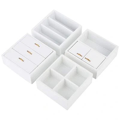 Abbildung von Puppenhaus Schrank, Miniatur Holzschrank Wohnzimmer Schlafzimmer Schrank Einheit Möbel Küchengeschirr Zubehör für 1:12 Puppenhaus(Weiß)
