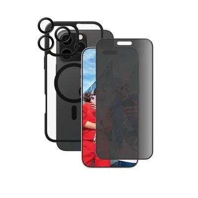 Abbildung von 0 CARE by PanzerGlass® Flagship 3 in 1 Privacy Schutzset für iPhone 16 Pro Max
