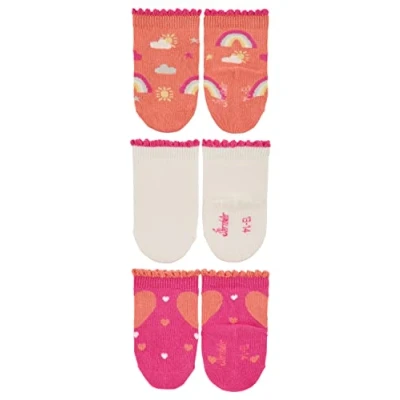 Abbildung von Sterntaler Baby Mädchen Söckchen 3erPack Regenbogen Socken, Ecru, 14