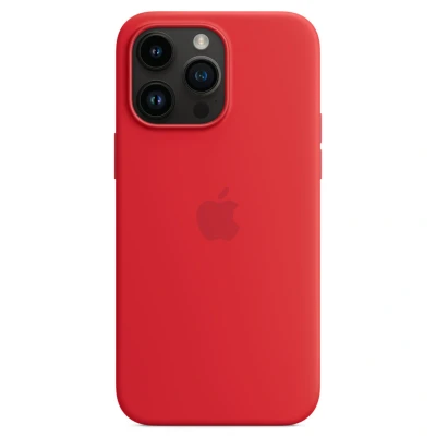 Abbildung von Apple Magsafe Silikon Back Cover Rot iPhone 14 Pro Max