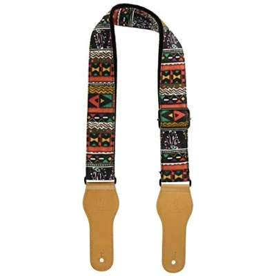 Abbildung von Ortega Guitars Gitarrengurt Länge Verstellbar Akustik Gitarre / Bass, E Gitarre, Bass World Series Baumwolle, Frisco Dance (OCS 430)