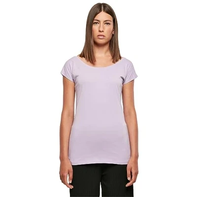 Abbildung von Build Your Brand Damen BB013 Ladies Wide Neck Tee T Shirt, Lilac, XL