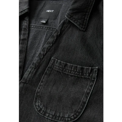 Abbildung von Next Regular FIT Front Pocket Jeanskleid, Damen, Größe: 48/50xR, Black